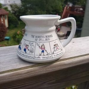 Vintage the working woman's no spill mug